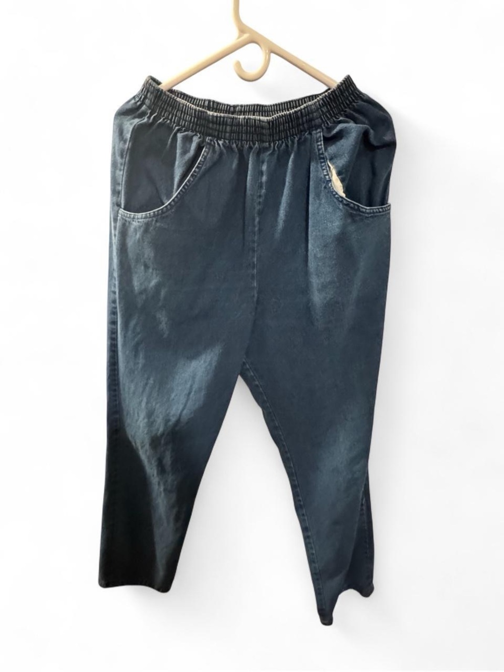 Women's Straight Leg Elastic Waist Jeans - Black